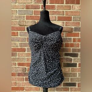 Elegant Black and White Patterned Women's One-Piece Swimsuit